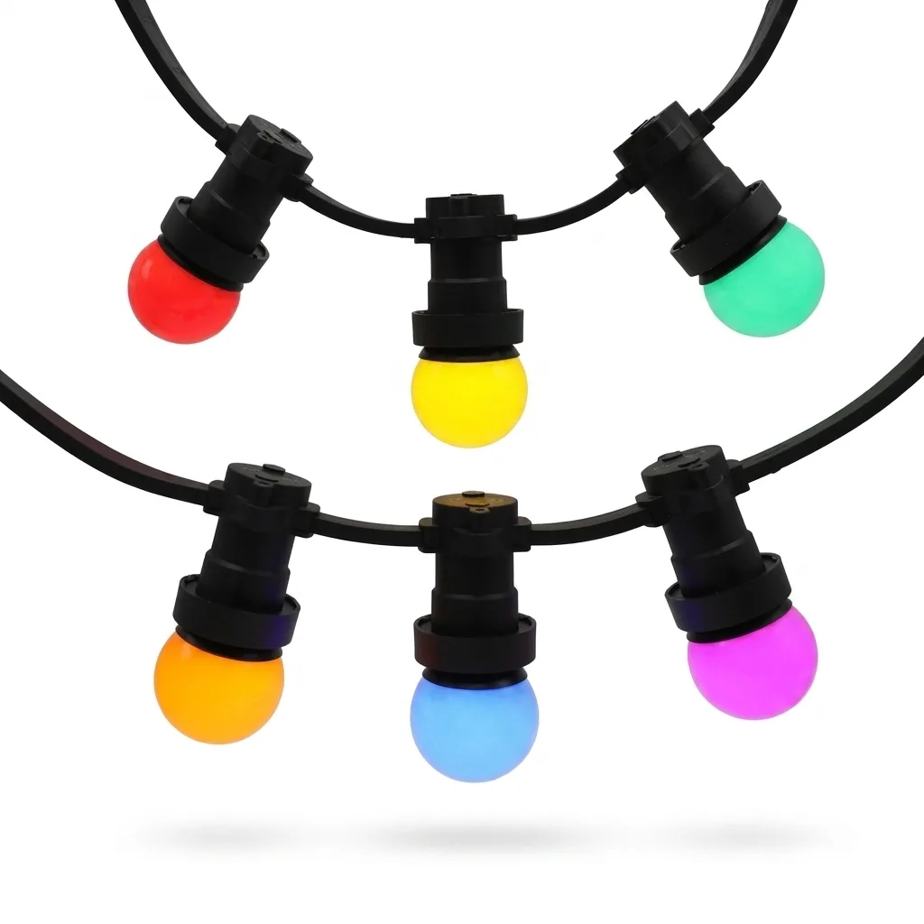 Prikkabel 10m - gekleurde lampen