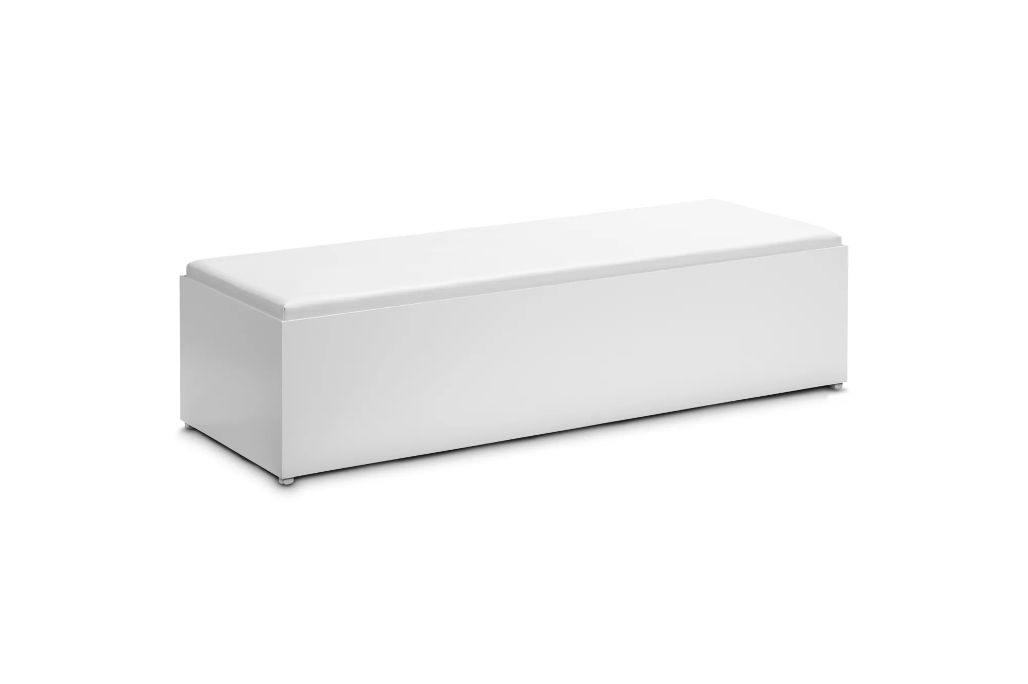 Loungebank wit met witte zitting
