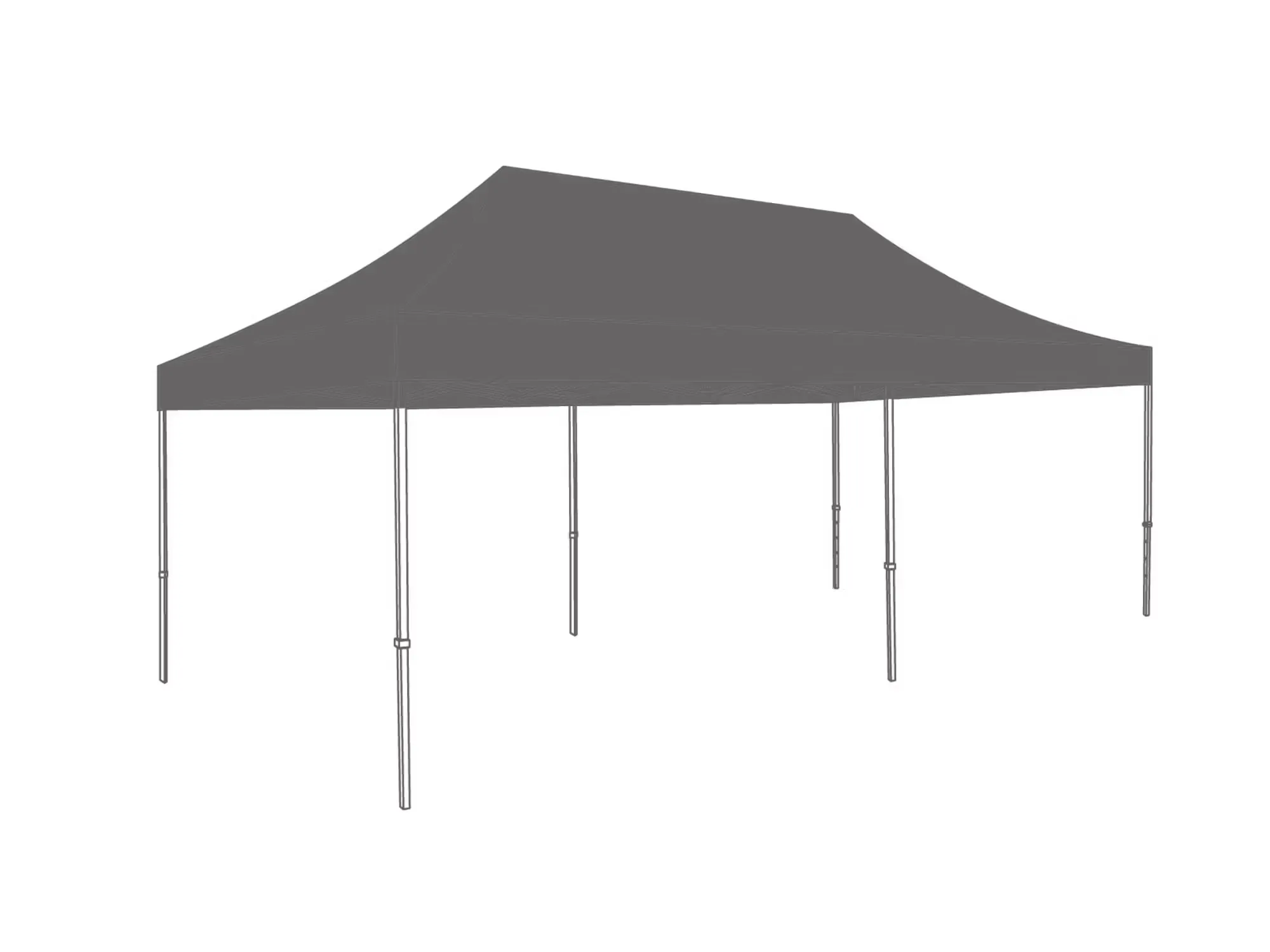 Easy up tent 3x6 Antraciet incl. zijwanden